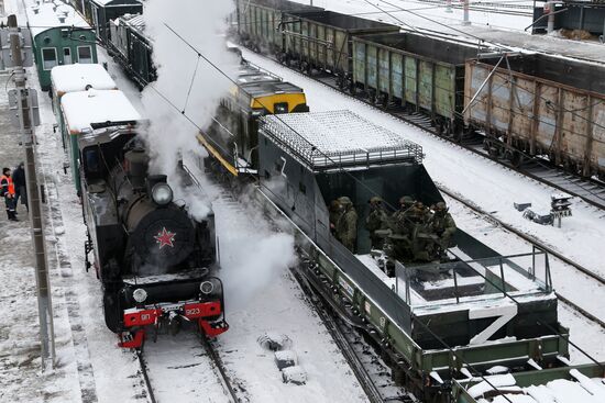 Launching vintage train Road of Courage in Belgorod Region