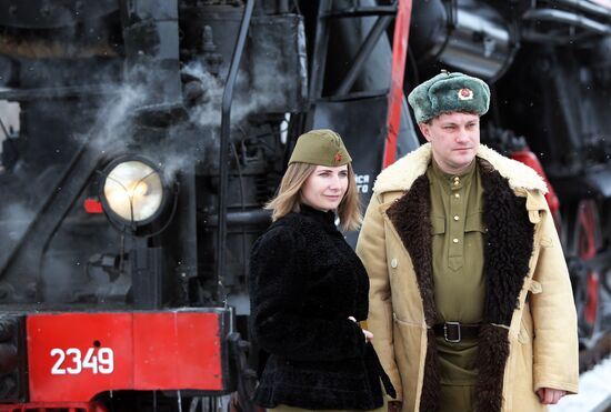 Launching vintage train Road of Courage in Belgorod Region