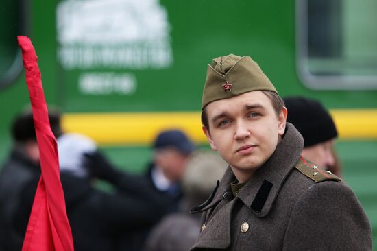 Launching vintage train Road of Courage in Belgorod Region
