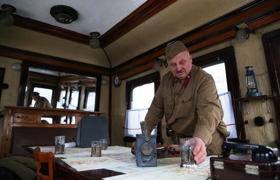 Launching vintage train Road of Courage in Belgorod Region
