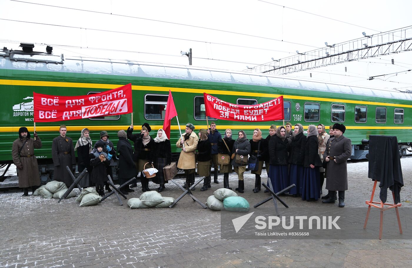 Launching vintage train Road of Courage in Belgorod Region