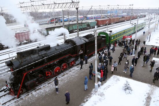 Launching vintage train Road of Courage in Belgorod Region