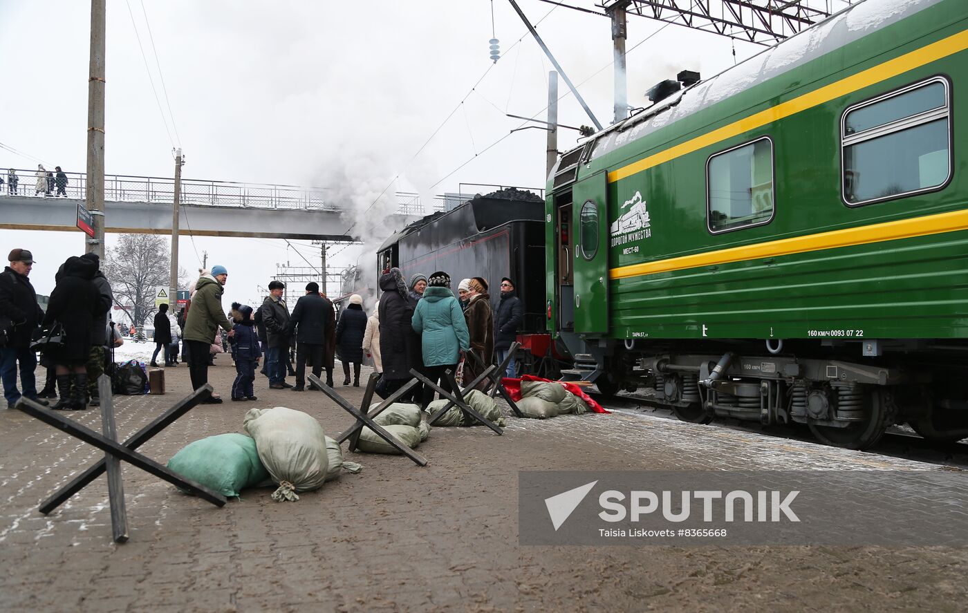 Launching vintage train Road of Courage in Belgorod Region
