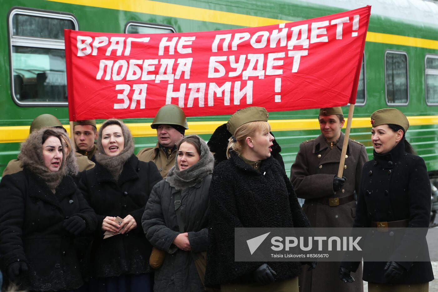 Launching vintage train Road of Courage in Belgorod Region