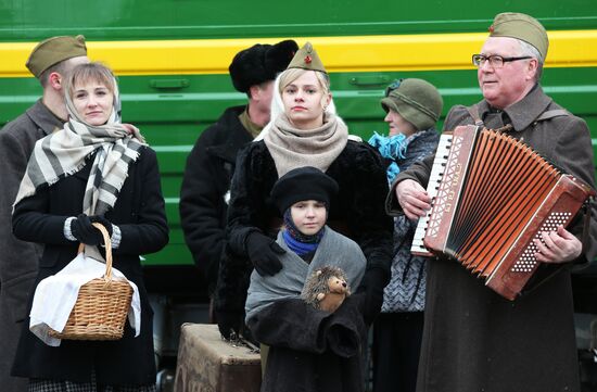 Launching vintage train Road of Courage in Belgorod Region