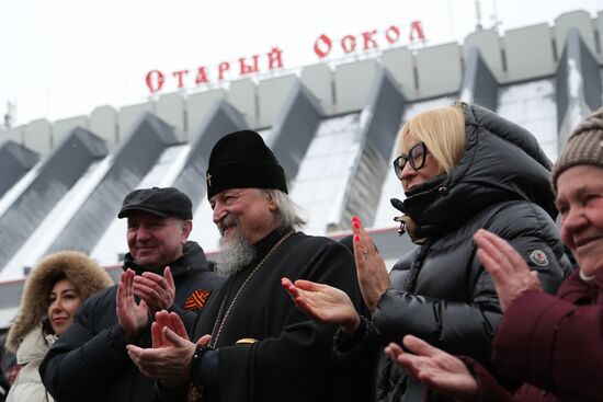 Launching vintage train Road of Courage in Belgorod Region