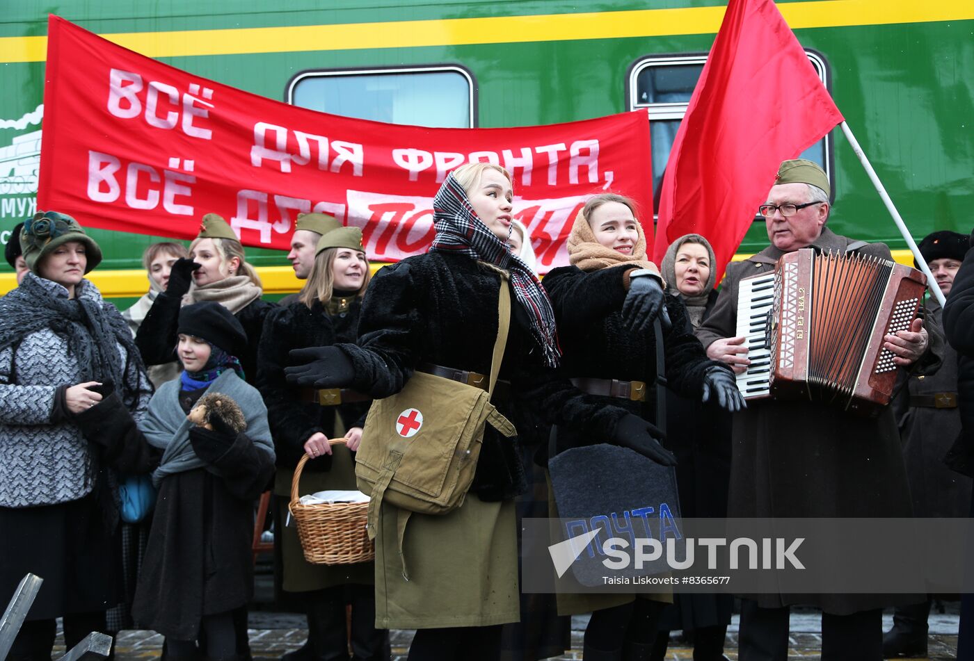 Launching vintage train Road of Courage in Belgorod Region