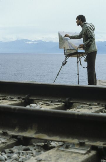 Baikal-Amur Mainline under construction