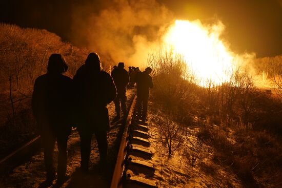 Russia Ukraine Military Operation Gas Pipeline Explosion