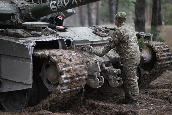 Russia Ukraine Military Operation Tank Unit