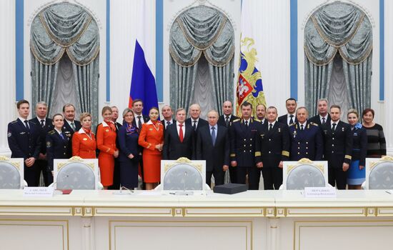 Russia Putin Domestic Civil Aviation Anniversary