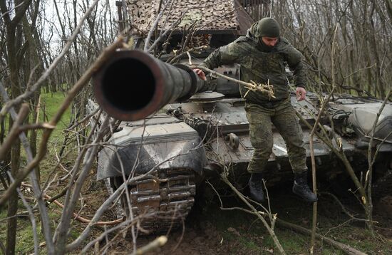 Russia Ukraine Military Operation Tank Unit