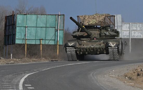 Russia Ukraine Military Operation Tank Unit