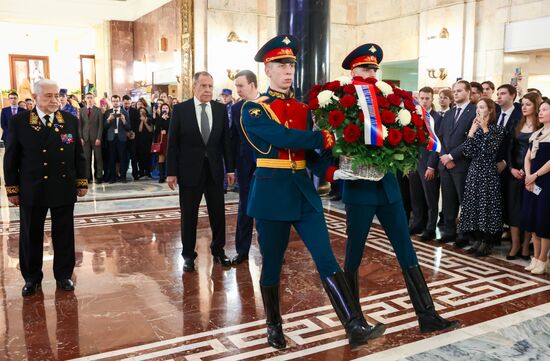 Russia Lavrov Diplomats Commemoration