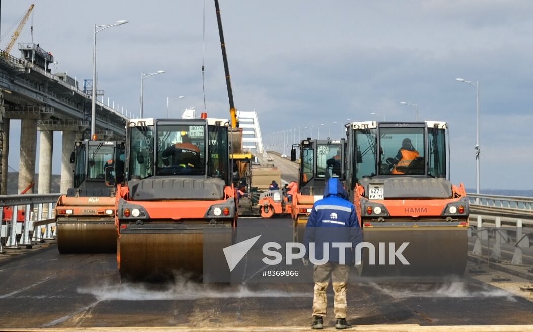Russia Crimean Bridge Accident Restoration