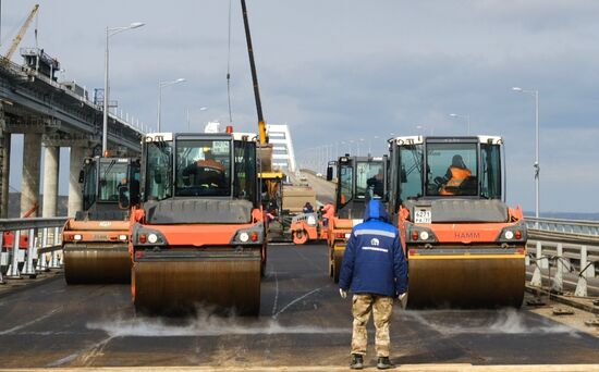 Russia Crimean Bridge Accident Restoration