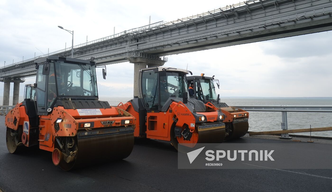 Russia Crimean Bridge Accident Restoration