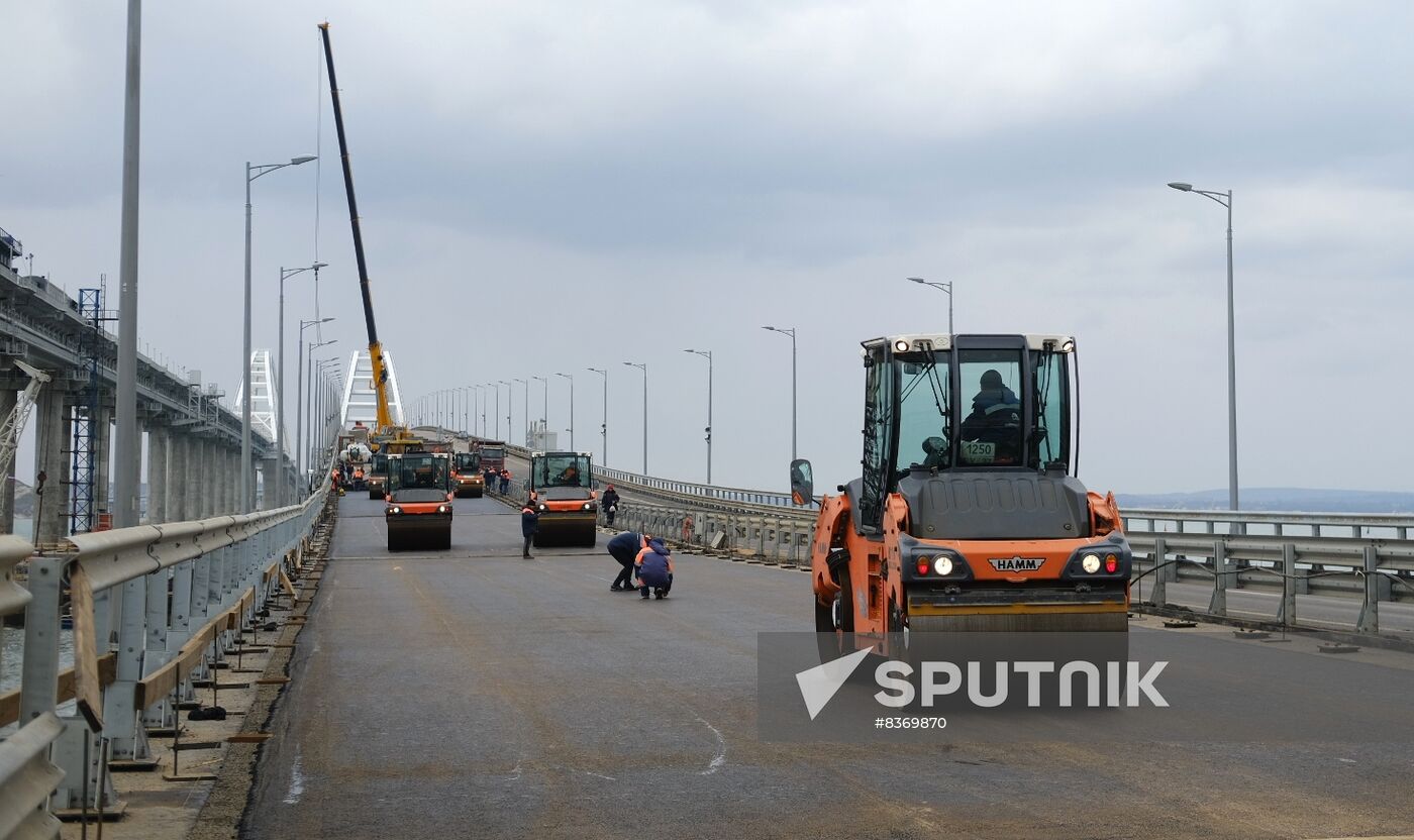 Russia Crimean Bridge Accident Restoration