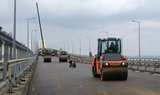 Russia Crimean Bridge Accident Restoration