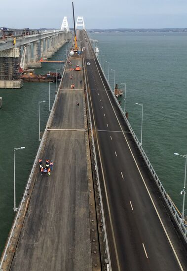 Russia Crimean Bridge Accident Restoration