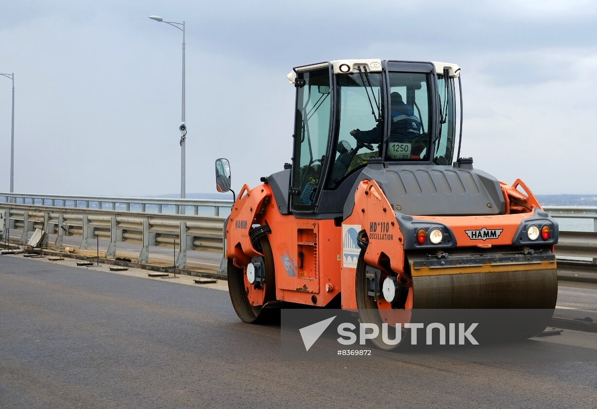 Russia Crimean Bridge Accident Restoration