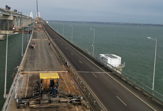 Russia Crimean Bridge Accident Restoration