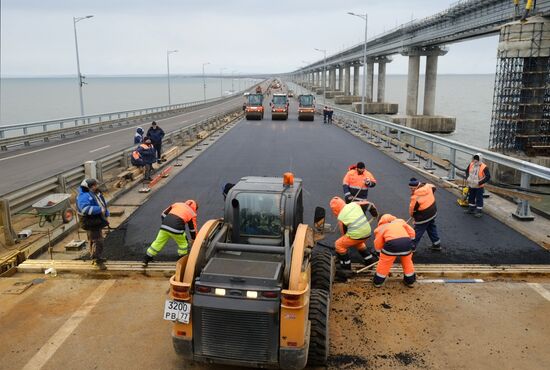 Russia Crimean Bridge Accident Restoration