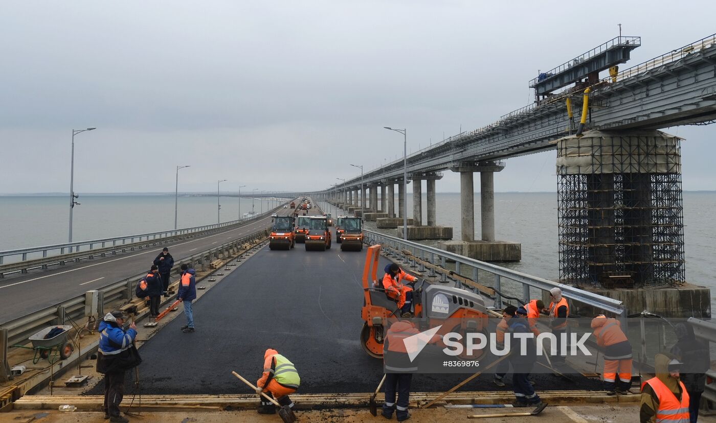 Russia Crimean Bridge Accident Restoration