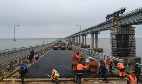 Russia Crimean Bridge Accident Restoration