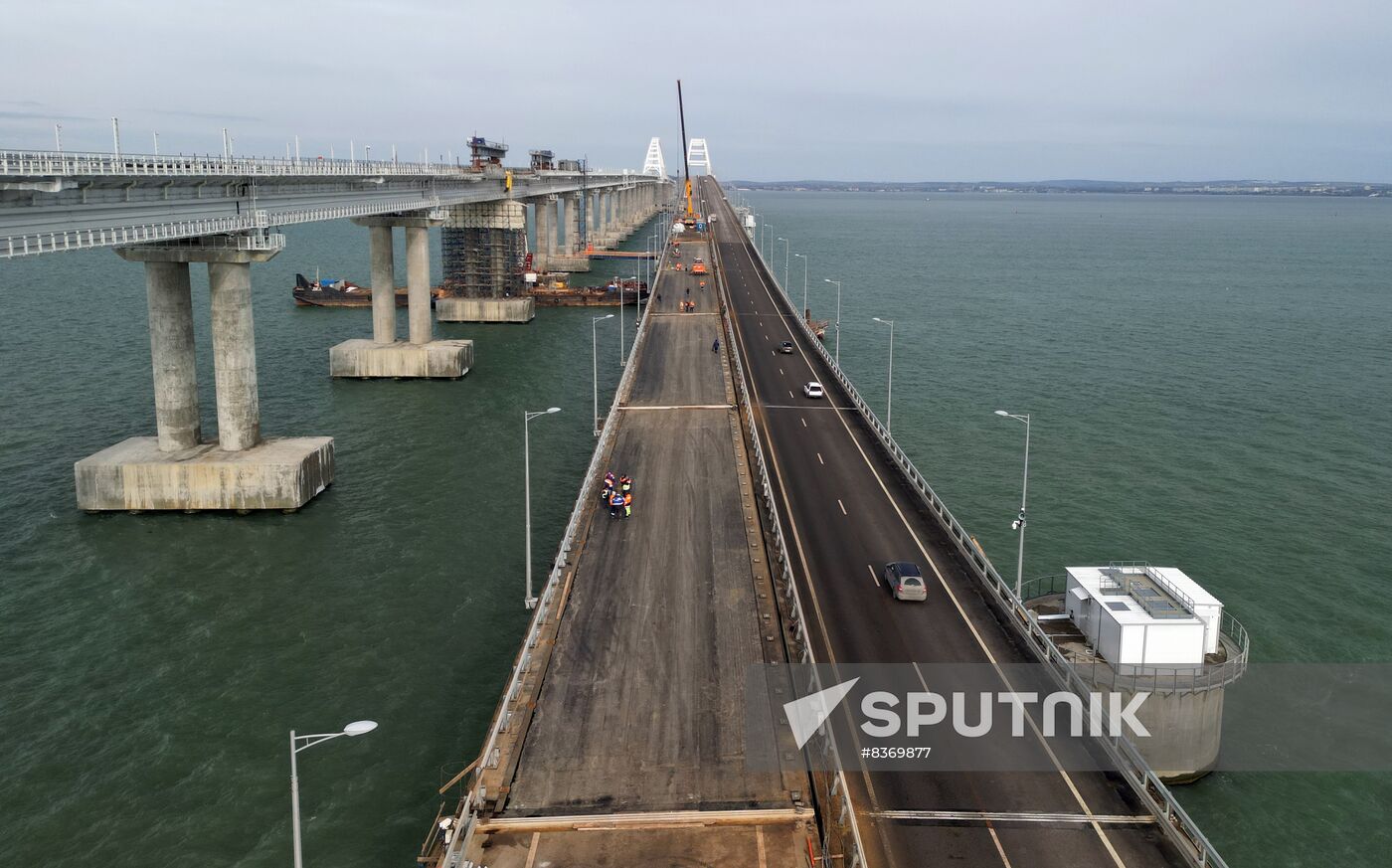Russia Crimean Bridge Accident Restoration
