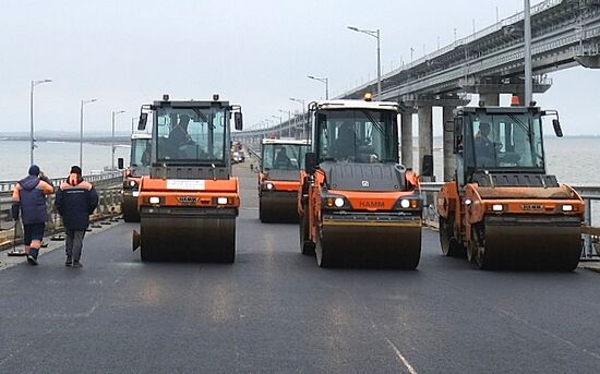 Russia Crimean Bridge Accident Restoration