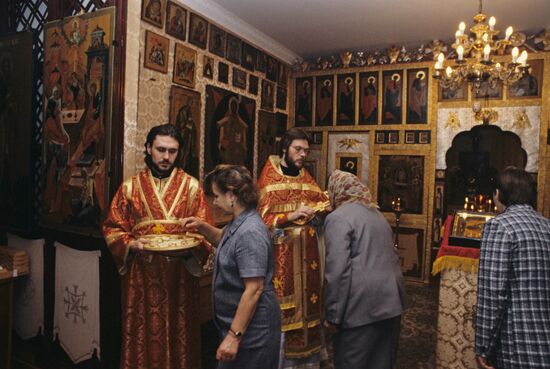 Morning liturgy at home chapel