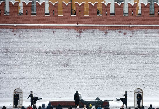 Snowfall in Moscow