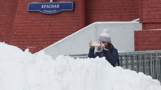 Snowfall in Moscow