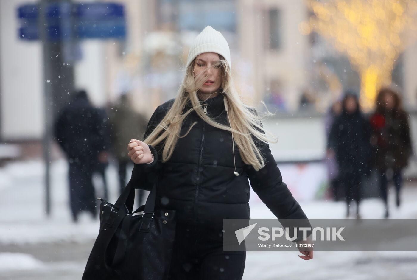 Snowfall in Moscow