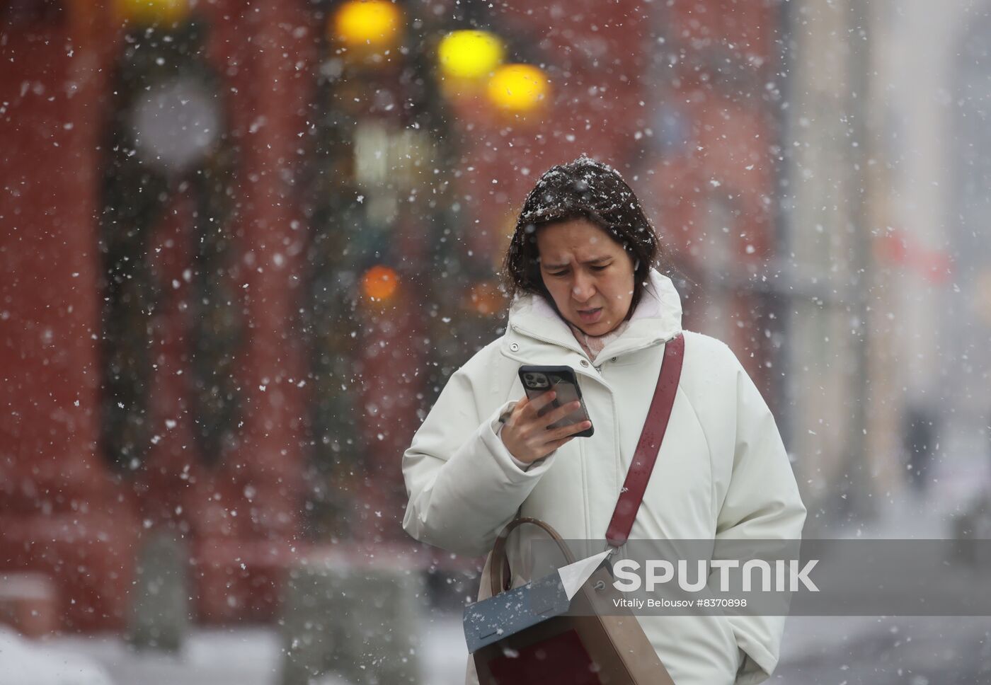 Snowfall in Moscow