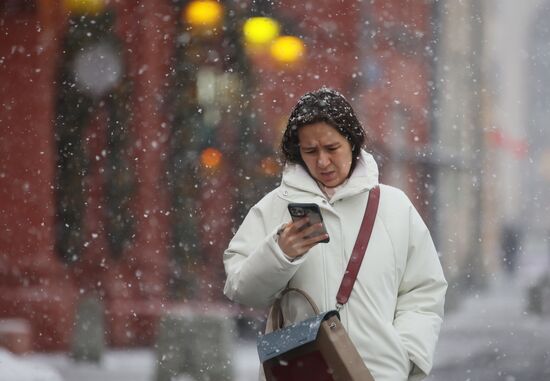 Snowfall in Moscow
