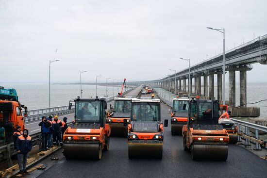 Russia Crimean Bridge Accident Restoration