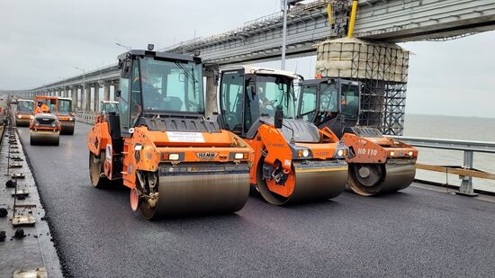 Russia Crimean Bridge Accident Restoration