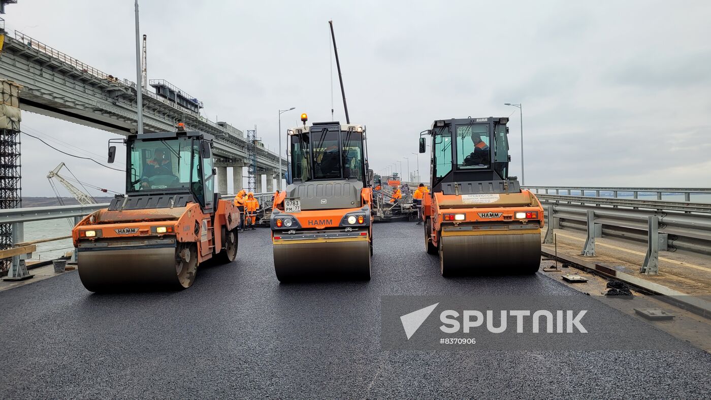 Russia Crimean Bridge Accident Restoration