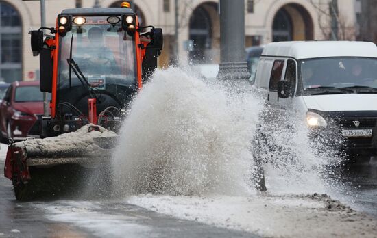 Snowfall in Moscow