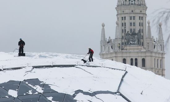 Snowfall in Moscow