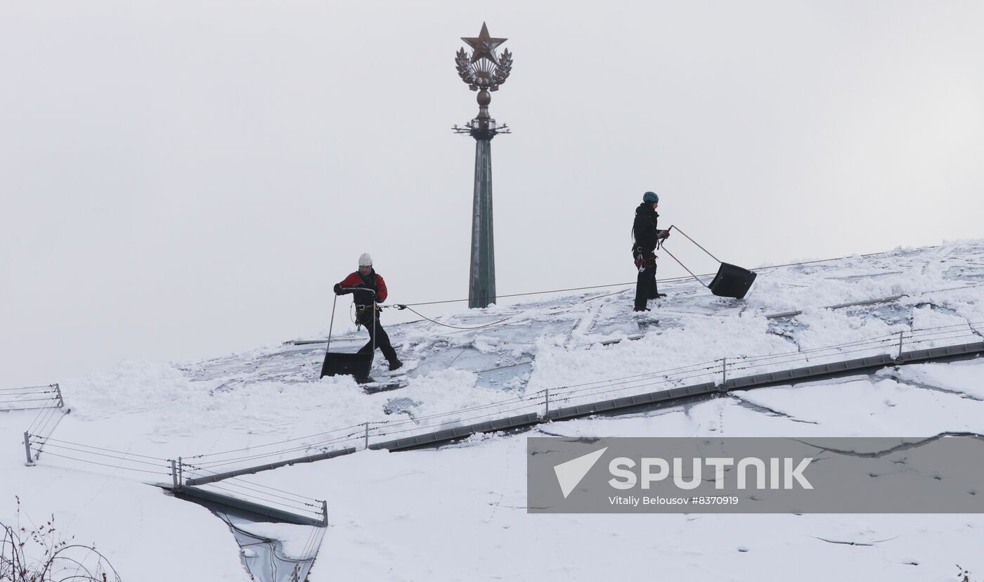 Snowfall in Moscow