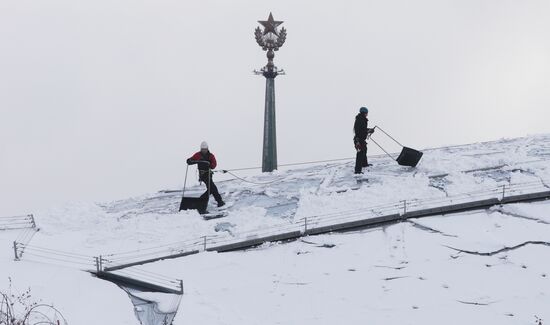 Snowfall in Moscow