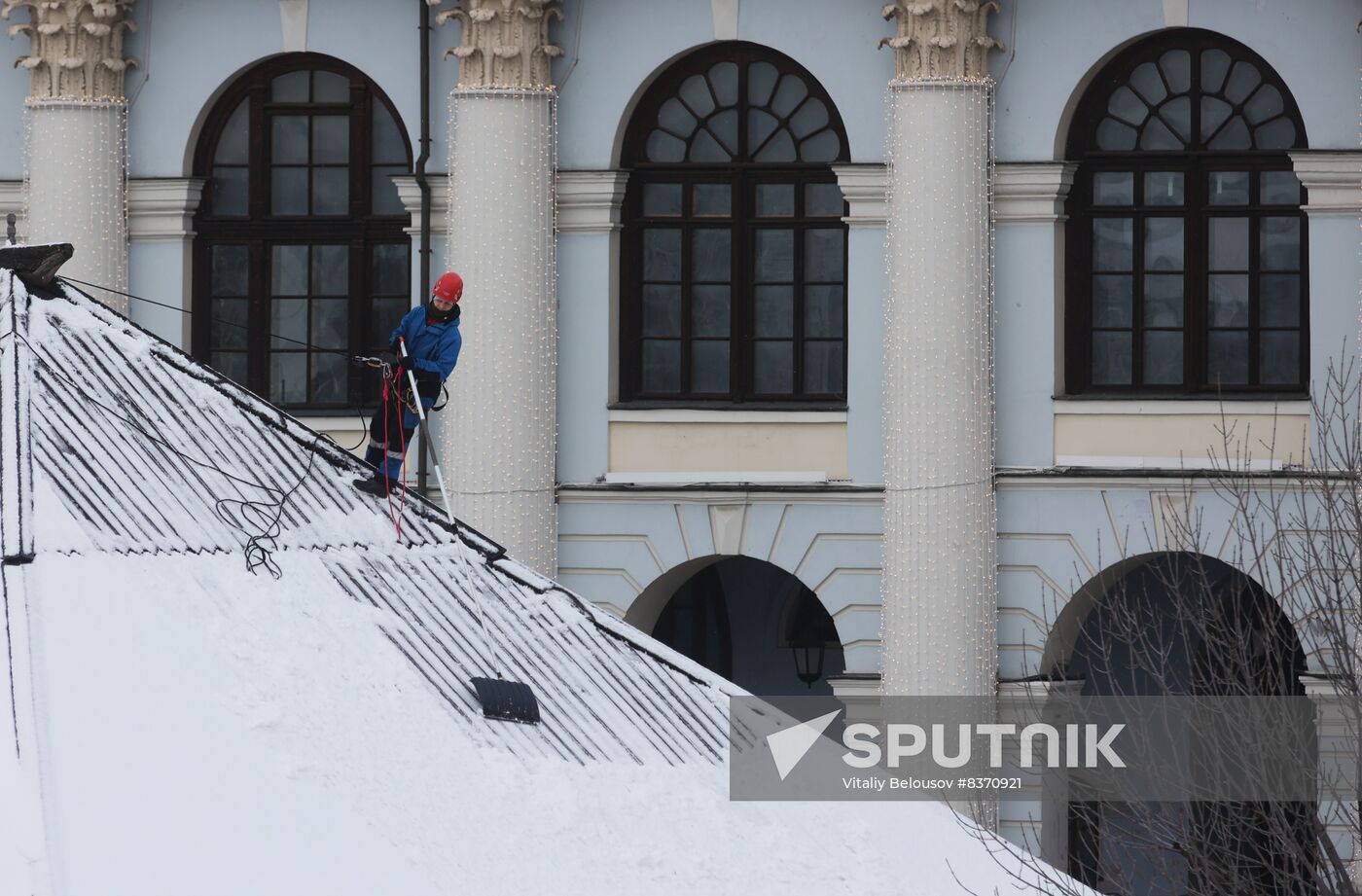 Snowfall in Moscow