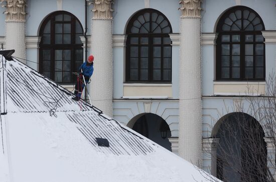 Snowfall in Moscow