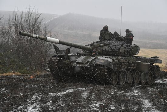 Russia Ukraine Military Operation Tank Unit