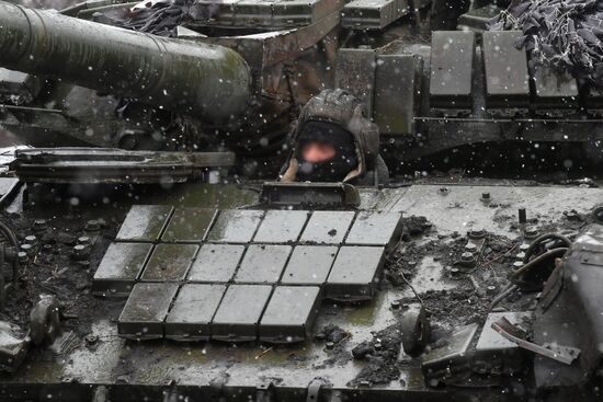 Russia Ukraine Military Operation Tank Unit