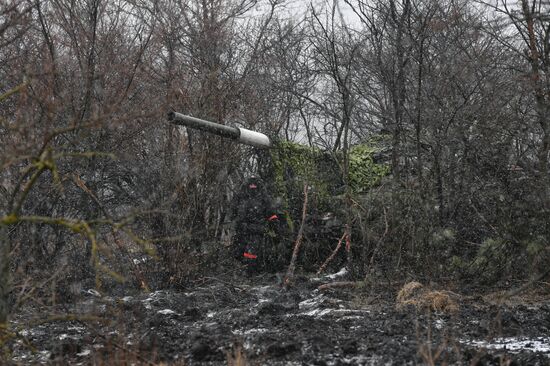Russia Ukraine Military Operation Tank Unit