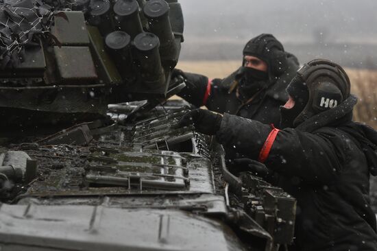 Russia Ukraine Military Operation Tank Unit